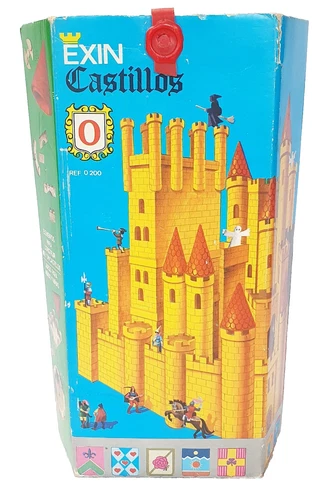 Exin Spain CASTILLOS Medieval Castle Building Bricks Set #O With Figures NMIB`76