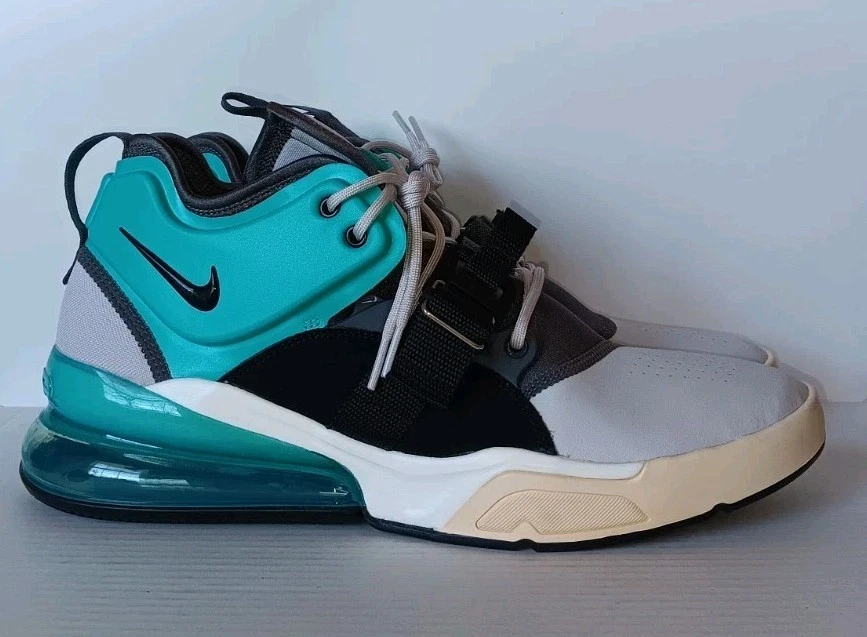 Nike Air Force 270 Black Hyper Jade Silver AJ8208-100 Mens High Tops Size 6.5‎ Nike Air Force 270 Hyper Jade for Sale | Authenticity  main image 2
