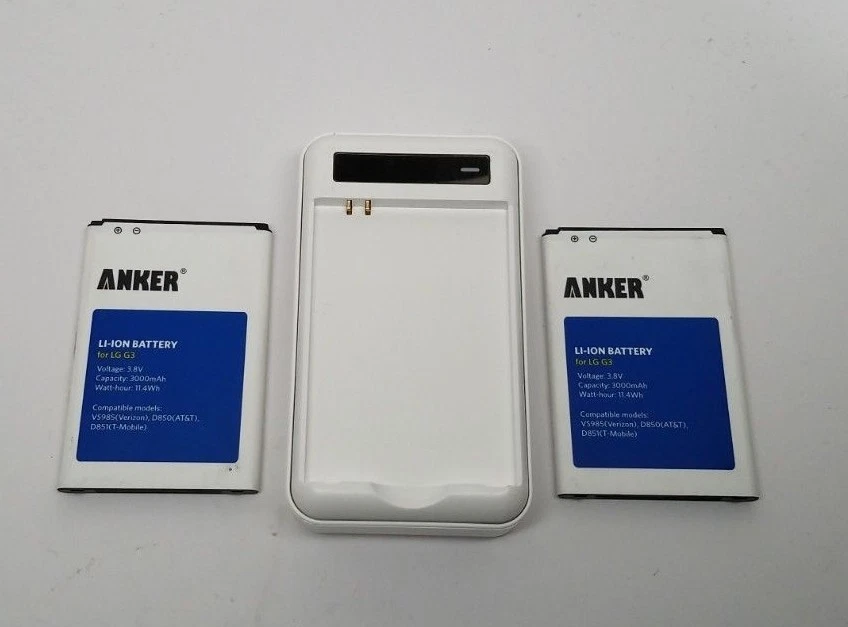 Baterías de iones de litio Anker 2 x 3000 mAh para LG G3, D855, D852, con carga de viaje Anker Foto 4 de 4