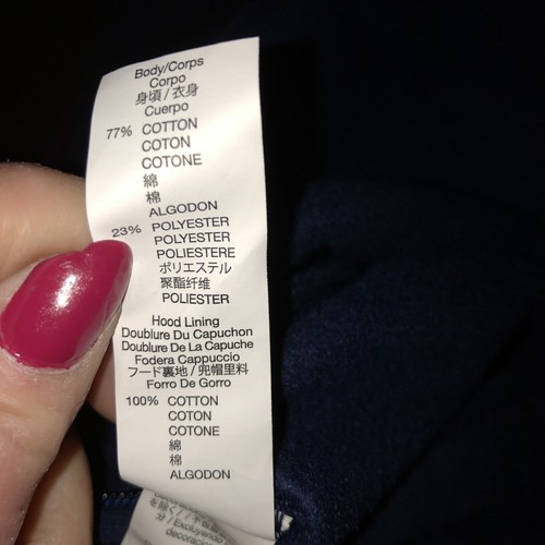 Gap XXL/13 Yrs Children’s Unisex New Navy Hoodie Zip Up Sparkle Sweatshirt - Picture 11 of 12