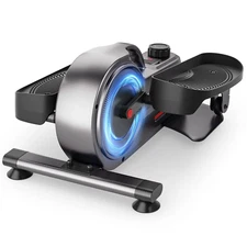Under Desk Stationary Exercise Bike  Elliptical Portable Pedal Exerciser