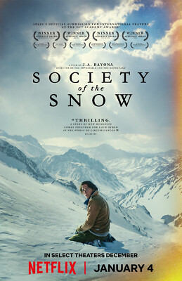 AA3861 Society of the Snow Film By J A Bayona 2023 Movie Poster 11x17