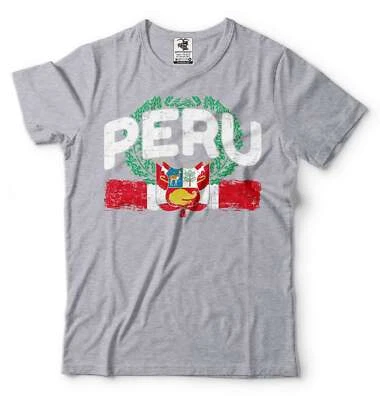 Mens Peru Shirt Peru Patriotic Flag Tee Peru National Shirt Peru Unisex Tee - Image 1 of 4