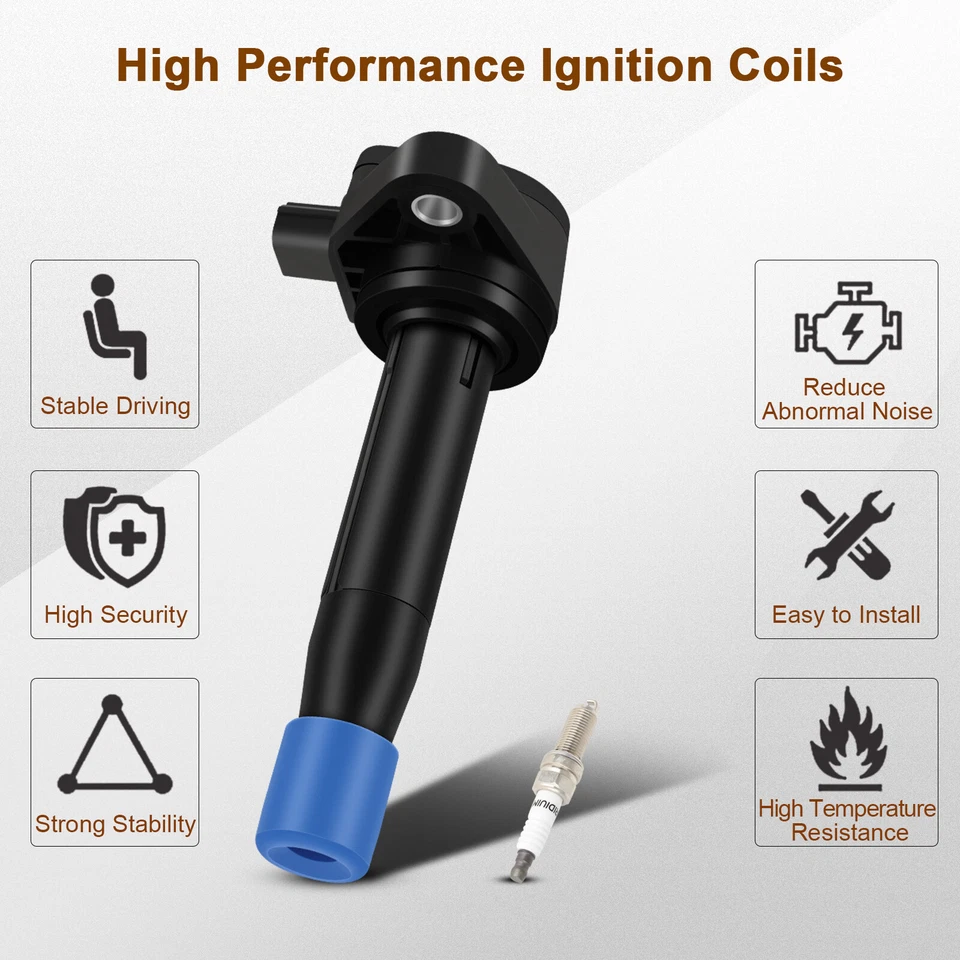 6 Ignition Coils & 6 Spark Plugs Kit For Acura MDX 3.7L 2010 2011 2012 2013 - Image 3 of 4