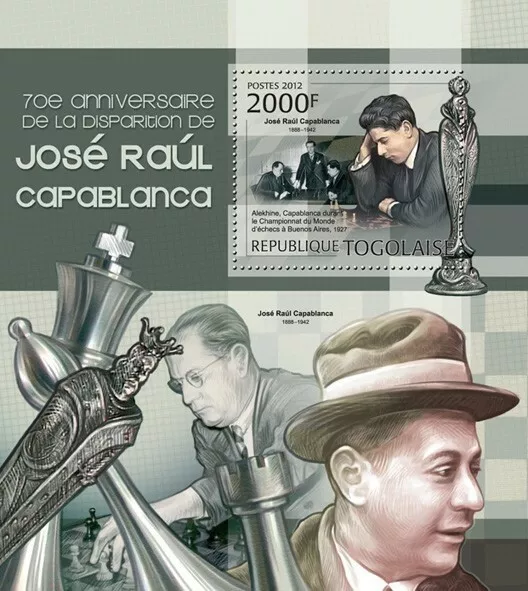 Togo 2012 MNH - Chess. Chose Capablanca (1888-1942) (Alekhine).