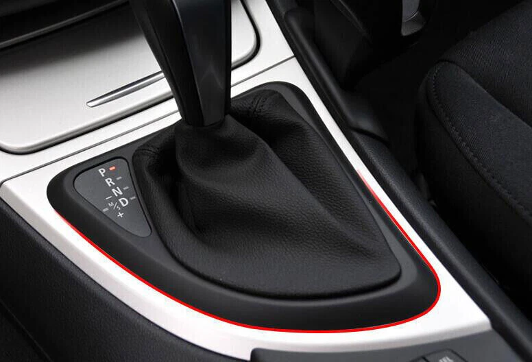 适用于宝马 1 系列 E81 2007 - 2011 哑光银色中控台齿轮换档盖装饰 — 第 4/4 张图片