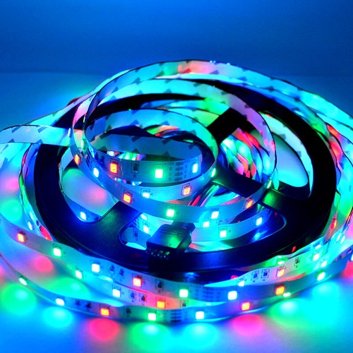 Tira de luces LED 5M 2835 RGB con control remoto para habitación DC 12V iluminación 24 llaves 12V 2A - Imagen 9 de 9