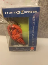 H2O Xpress Flat Sided Crank Bait RED CRAW Fishing Lure New