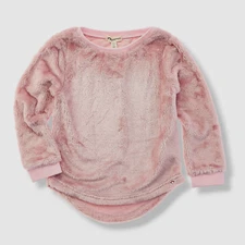 $59 Appaman Kid's Pink Faux Fur Laurel Top Sweatshirt Size 5