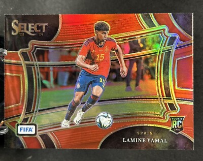 LAMINE YAMAL 2023-24 Panini Select FIFA Field Level Red RC Color 