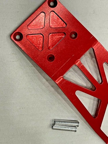 Aluminum S-Link Front Skid Plate Traxxas Slash Rustler Bandit 2wd VXL Red - Picture 3 of 3