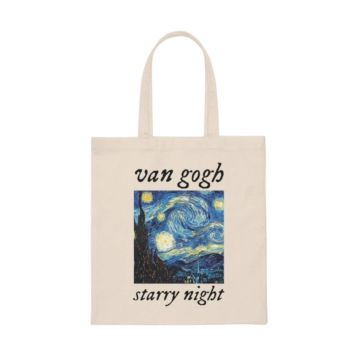 Starry Night Van Gogh Art Print Tote Bag Aesthetic Famous Painting