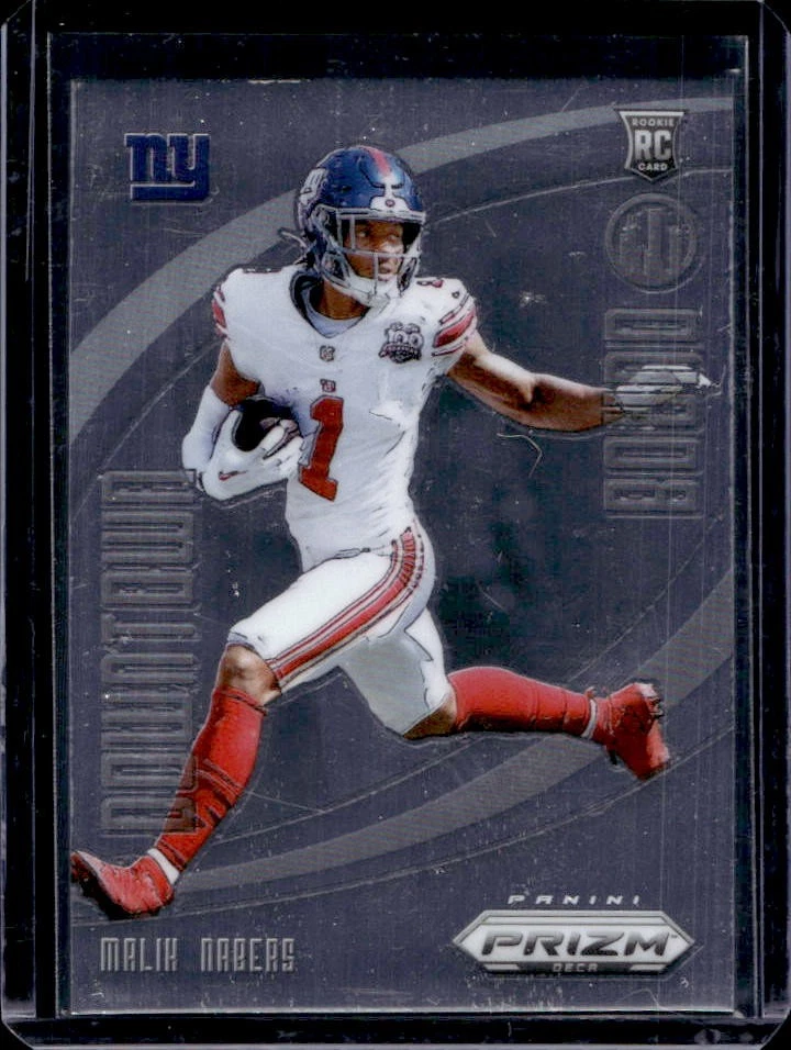 Malik Nabers Panini Prizm Deca Downtown Bound #6 Gold