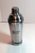 KETTLE ONE VODKA STAINLESS STEEL 3 PIECE DRINK MIXER & COCKTAIL ALCOHOL SHAKER