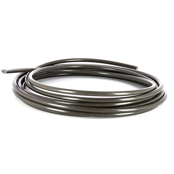 Durite tressée inox pour restaurer un circuit de carburant 5m gaine noire