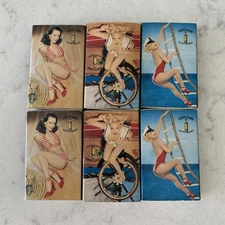 Vintage Matchbox Lot of 6 Cutty Sark Scots Whisky girlie W/ Matches