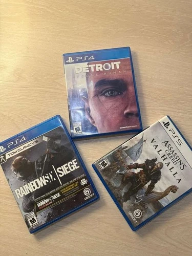 New ListingPS4 Games Bundle - Rainbow Six Siege + Assassin's Creed Valhalla + Detroit