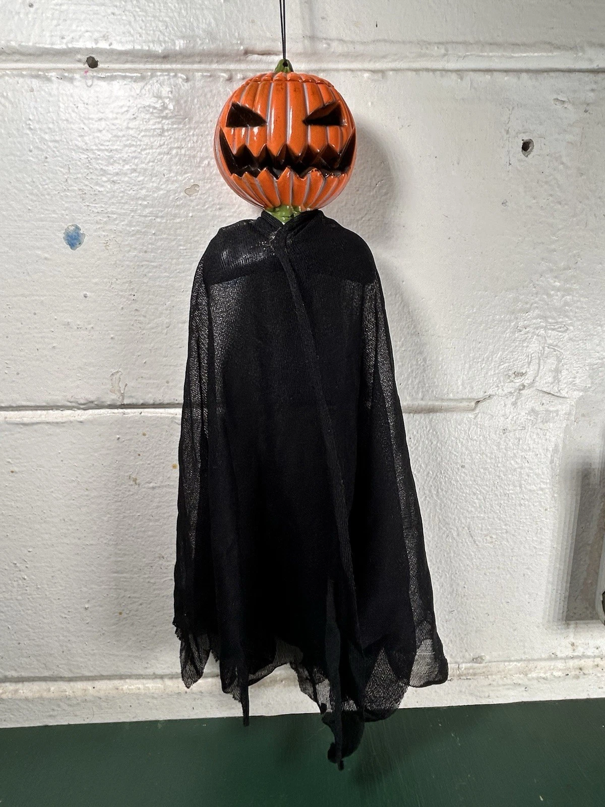Vintage Hanging Jack-O'-Lantern Pumpkin Halloween Prop 15” Decor Office Home