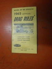 1965 DRAG RACING RULES NATIONAL HOT ROD ASSOCIATION BOOKLET