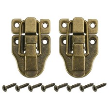2Pcs Duck-Billed Toggle Hasp Latch, Chest Latch with Mounting Screws, Bronze