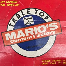 Nintendo Mario&rsquo;s Cement Factory Tabletop Game & Watch 1983 Boxed Tested #45