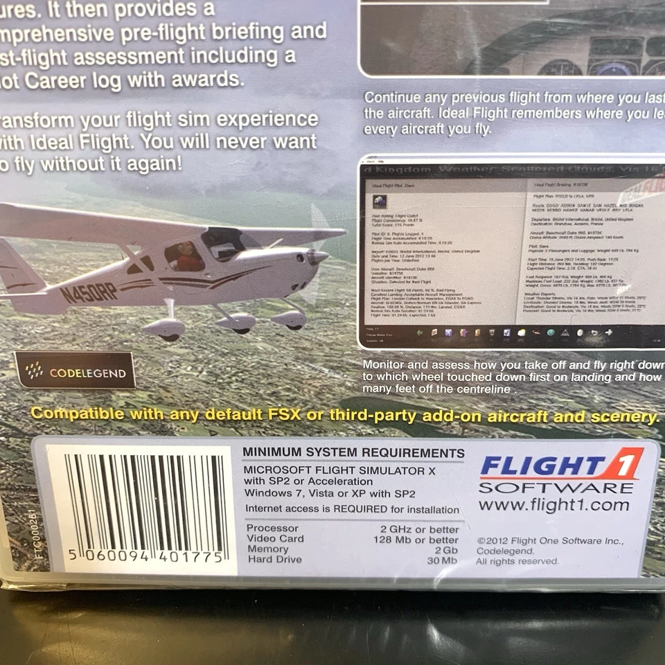 Ideal Flight PC CD Microsoft Flight Simulator X Add On New Sealed - Image 3 of 3