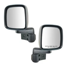 Manual Side View Mirrors Folding Pair Set NEW for 03-06 Jeep Wrangler