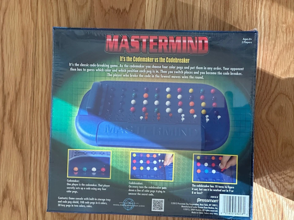 Jogo de tabuleiro Mastermind Pressman Codemaker Codebreaker 2013 novo em folha lacrado - Imagem 3 de 3