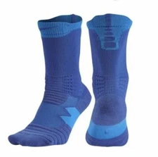 Nike Elite Versatility Basketball Crew Socks XLARGE  ( men 12-15) Blue 5369-480