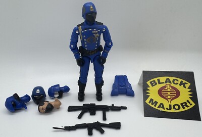Black Major Custom Gi Joe Cobra  Crimson guard CG  Blue With Gold