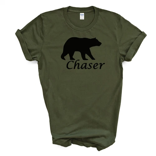 BEAR CHASER T Shirt Military Green X-Large