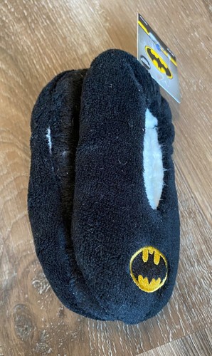 DC BATMAN~NUOVE pantofole Batman bambino ragazzo~bambini taglia 4T-5T~nuove con etichette~supereroe~nero - Foto 5 di 9