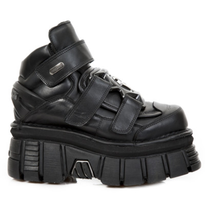 New Rock NR M.285 S37 Schwarz - Stiefel, Metallisch, Unisex