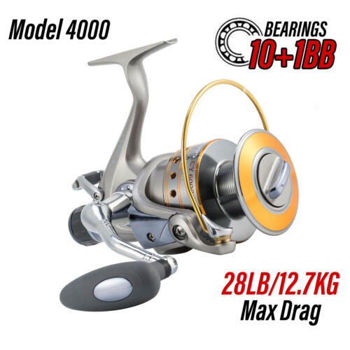 Yoshikawa Fishing Reel Spinning 4000 28LBs Max Drag Saltwater Freshwater - Picture 1 of 6