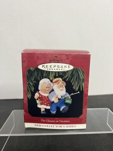Hallmark Keepsake 1997 The Clauses on Vacation Collector's Series #1 Fishing  - Picture 1 of 11
