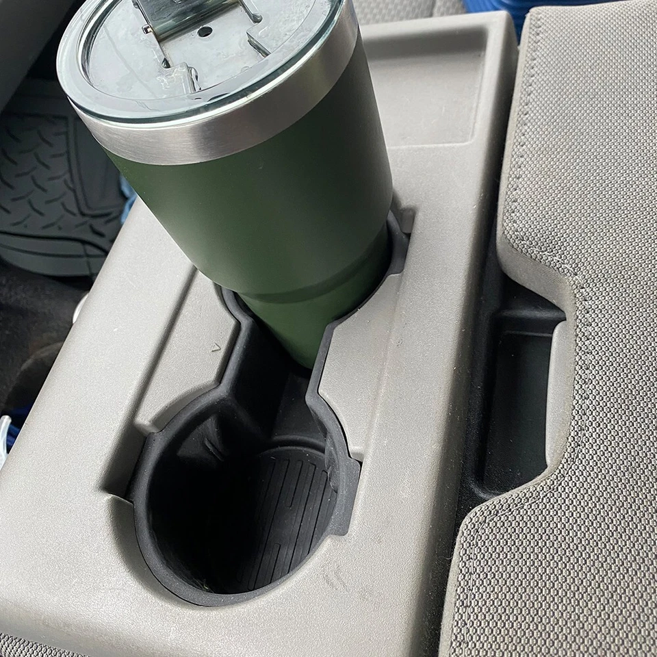 Ford F-250 F-350 Super Duty F-150 black ebony Rubber Cup Holder Insert new OEM - Image 2 of 4