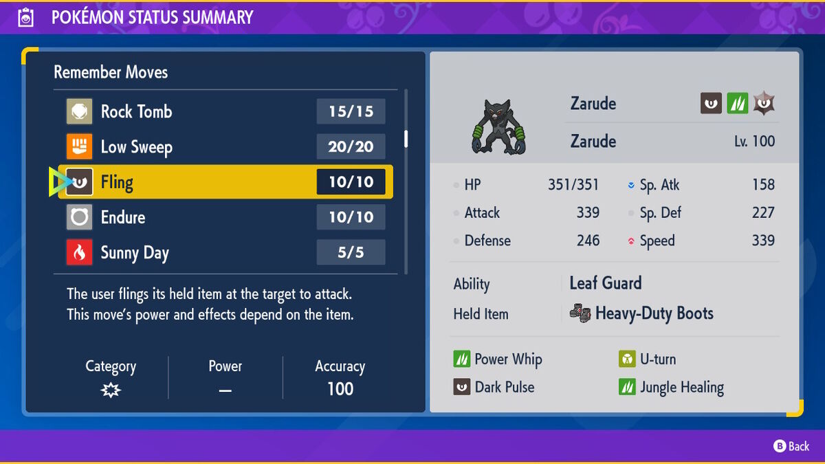 🌟Zarude Best Stats Pokemon Scarlet and Violet Home🌟