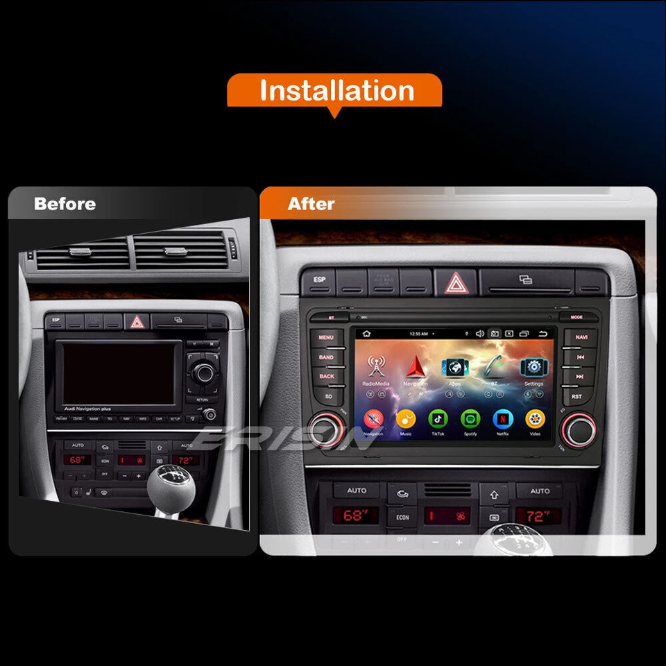 64GB 8-Core Android 14 Car Stereo Sat Nav Radio GPS for Audi A4 S4 RS4 Seat Exeo - Image 2 of 4