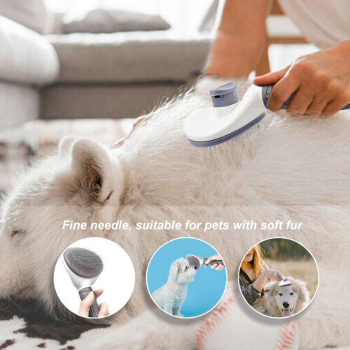 Haustier Hunde Katzen Bürste Bürsten Haar Entferner Fellpflege Selbstreinigend~ - Bild 4 von 17