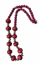 Necklace Beaded Wooden PINK