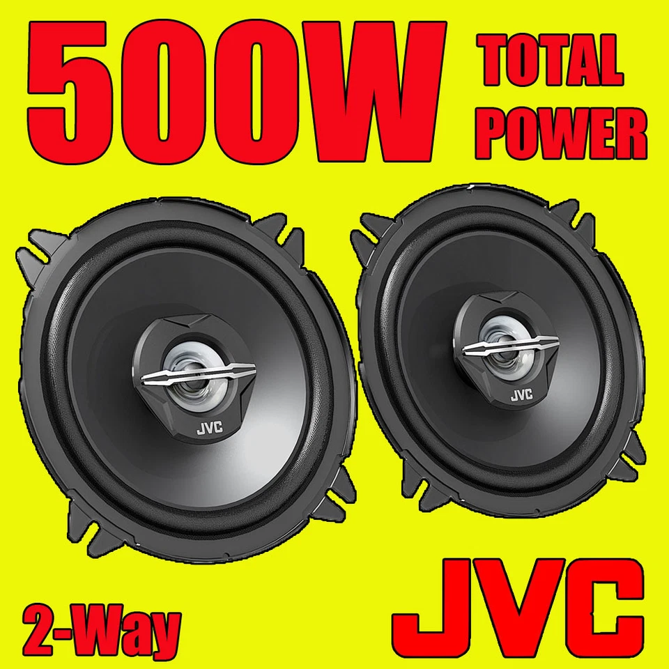JVC 500W TOTAL 5 INCH 13cm 2-Way CAR/VAN DOOR SHELF COAXIAL SPEAKERS NEW PAIR - Image 1 of 1