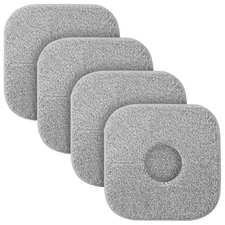 Spin Mop&Bucket System or 4Pcs Square Microfiber Mop Pads Home Office Mop Bucket