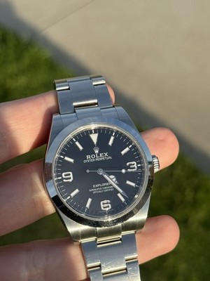 Rolex Explorer 39mm Stainless Steel Watch 214270 MK2 Lume Dial