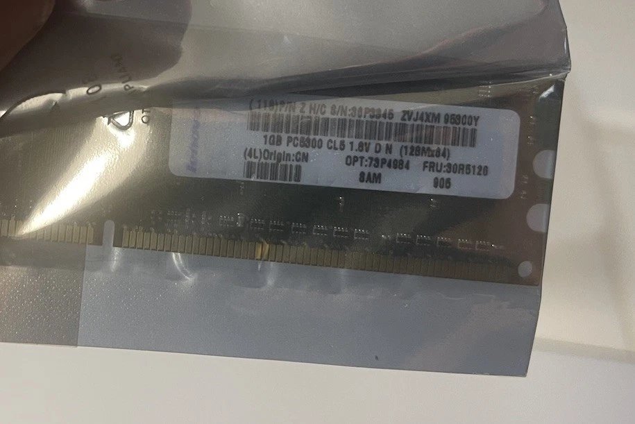 1GB Lenovo DDR2 667Mhz desktop ram PC-5300 CL5 1.8V (128Mx64) New! - Image 3 of 3
