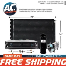 AC Kit Universal Evaporator Underdash Unit Compressor And Condenser 14 x 24