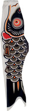 Koi Fish Windsock, 24-Inch, Black