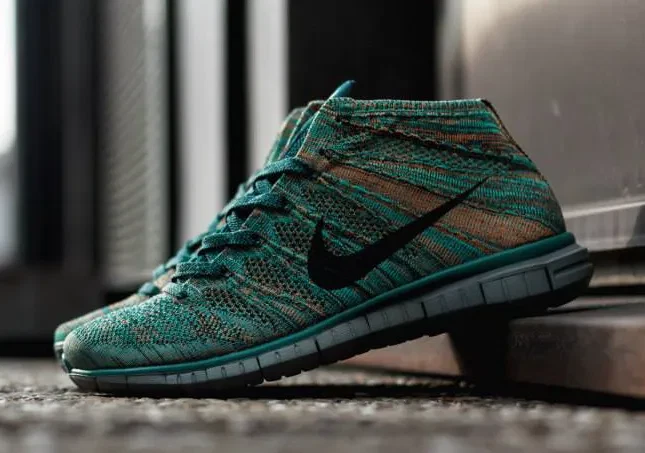 Nike Free Flyknit Chukka Mineral Teal Men running shoes, size 8 Nike Free Flyknit Chukka Men main image 4