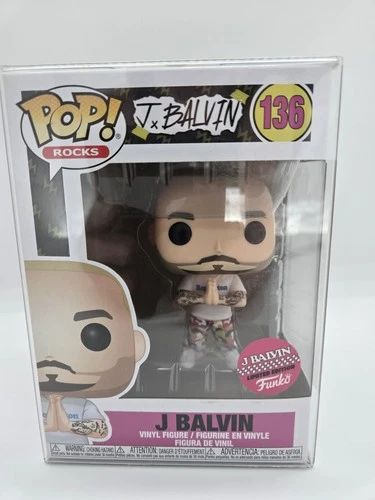 Funko Pop Rocks  J Balvin 136 Limited Edition Figure Reggaeton PR Colombia NEW