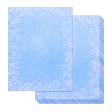 96 Sheet Christmas Stationary Paper 8.5 X 11 for Printer Writing Letters, Winter