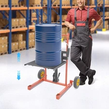 Hydraulic Material Lift Winch Stacker Adjustable Pallet Dolly Lift Stacker 577lb